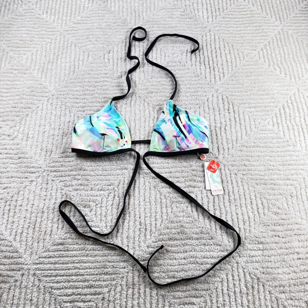 Swim Systems Wrap Triangle Bikini Top Women's Small Northern Lights A605 NWT